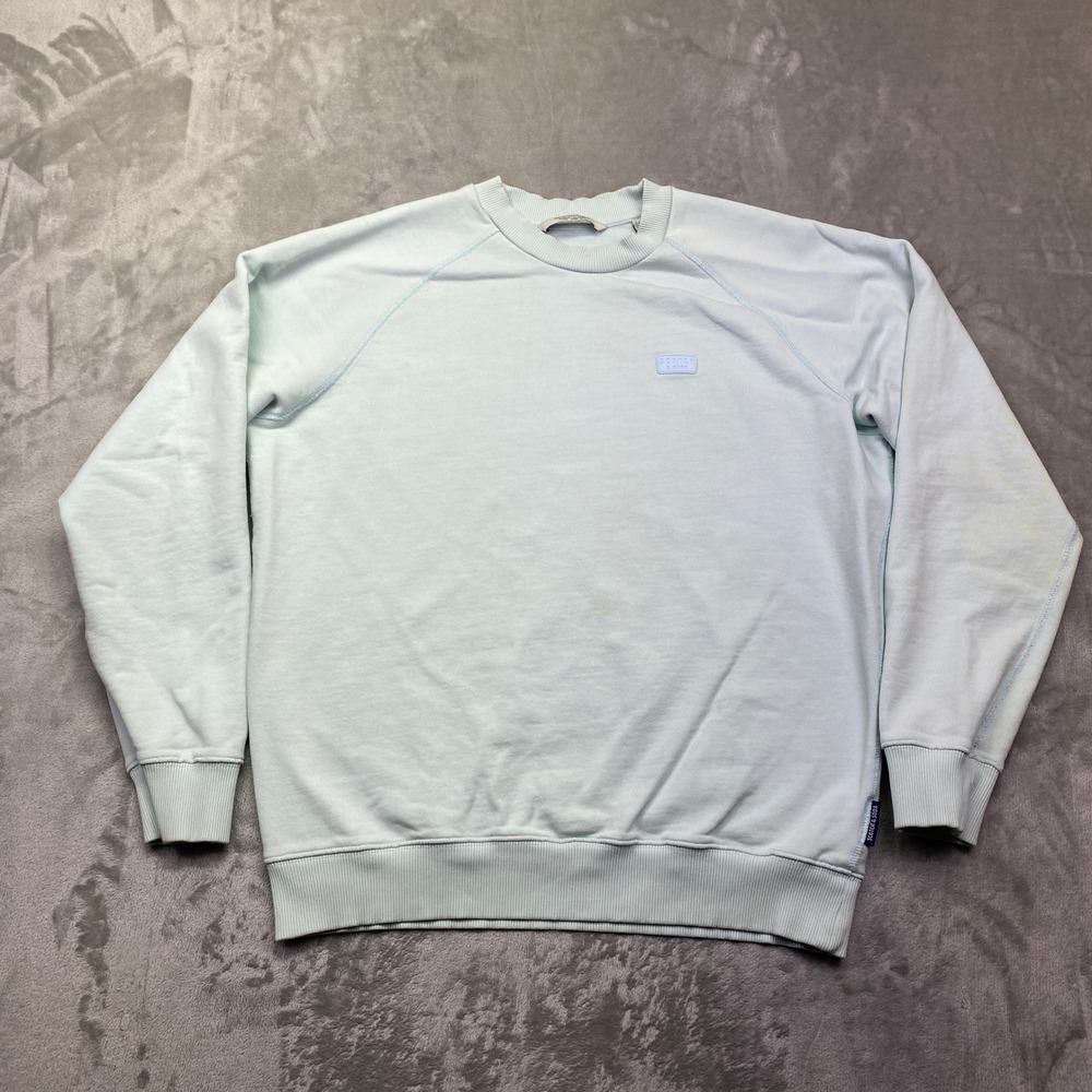 Scotch Soda Light Blue Crewneck Sweatshirt Mens Size L Organic Cotton‎ Grunge